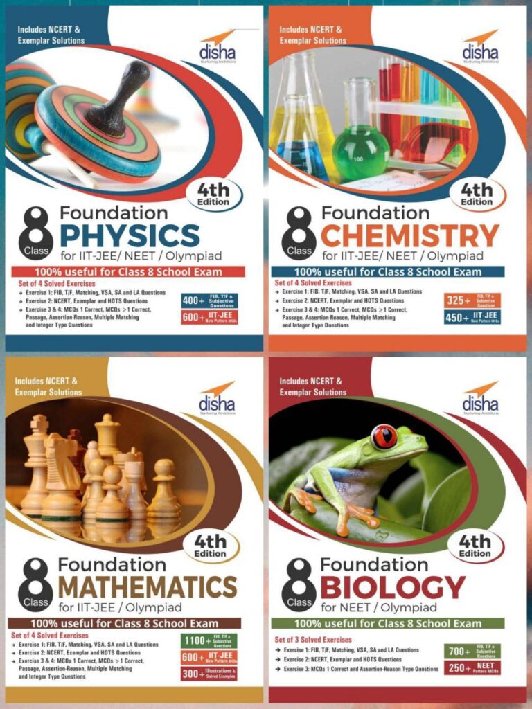 Disha Foundation Class 8 - Set of 4 Books [4th Edition]