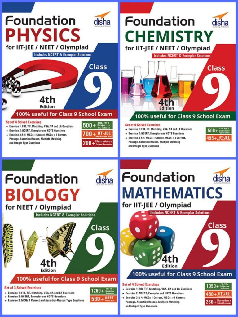 Disha Foundation Class 9 - Set of 4 Books [4th Edition]